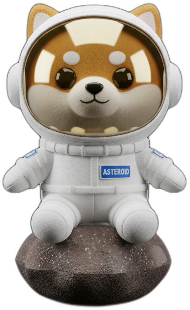 Sitting on rock Shiba